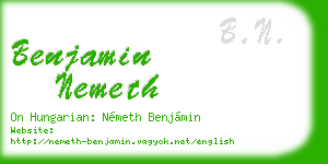 benjamin nemeth business card