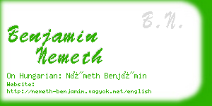 benjamin nemeth business card